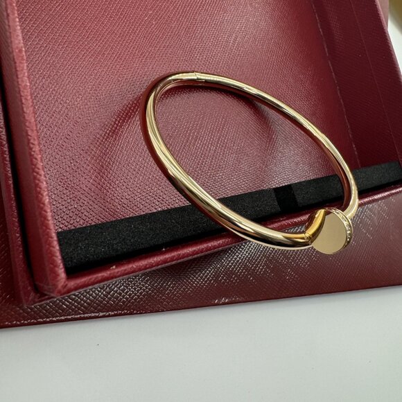 Cartier nail bracelet with diamonds, gold. - Picture 5 of 8